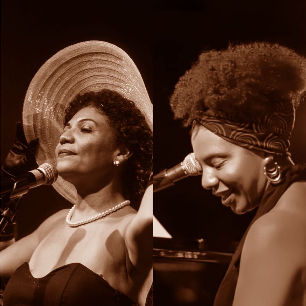 A cantora Luciana Oliveira e a pianista Anette Camargo
